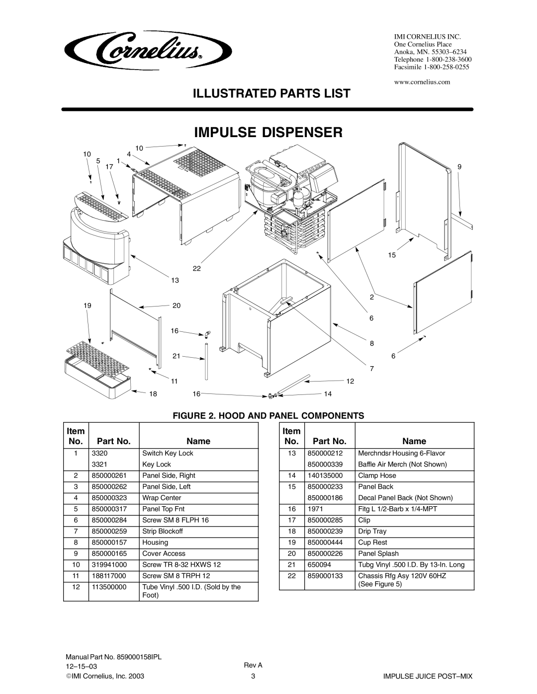 Panasonic 851000320, 851000110, 851000319, 851000109, 851000321 manual Hood and Panel Components 