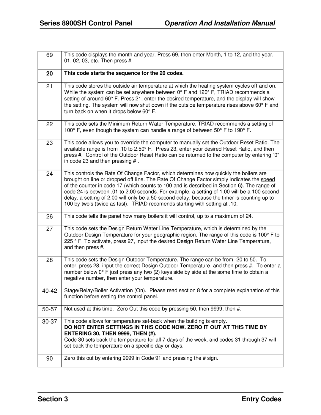 Panasonic 8900 SH installation manual 50-57 