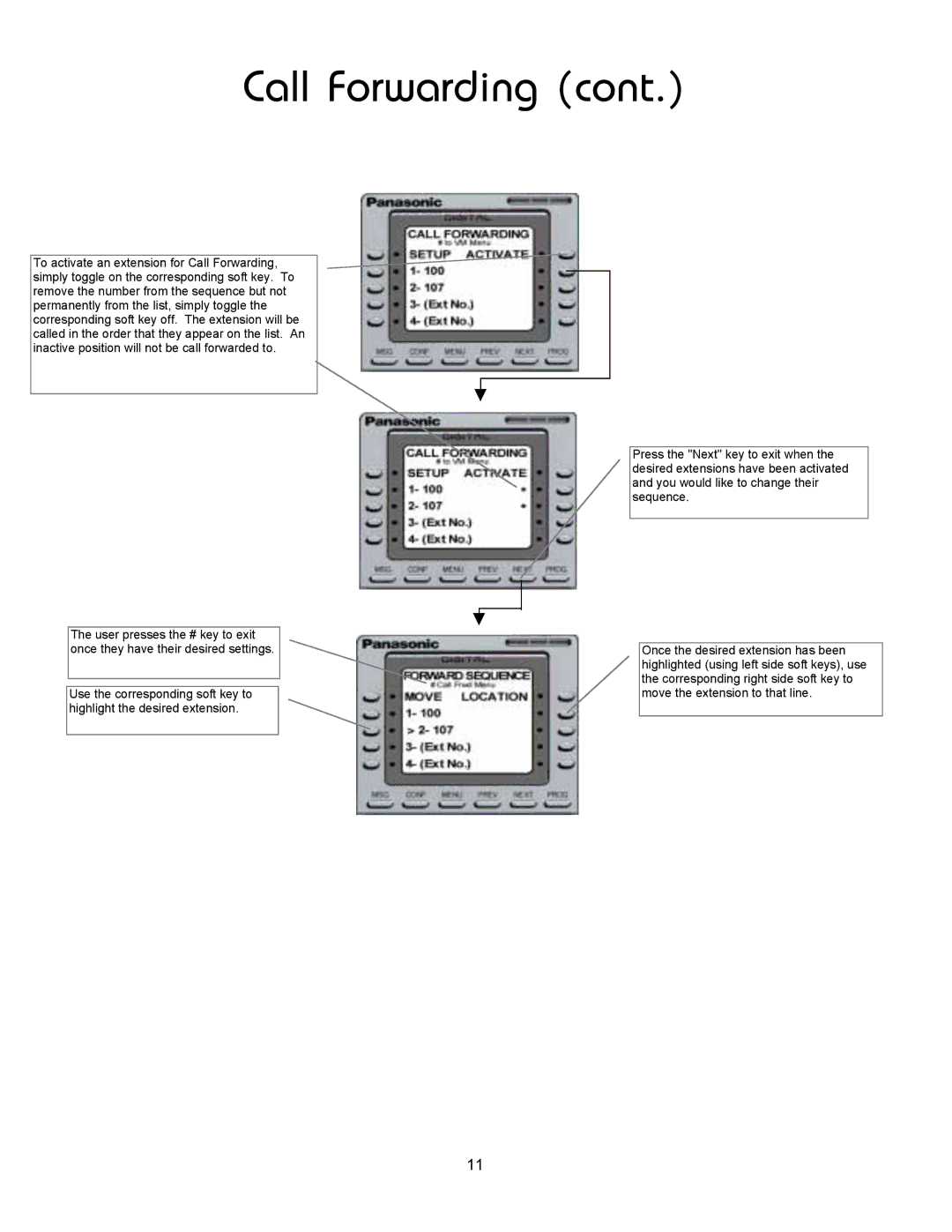 Panasonic 8TUV manual Call Forwarding 