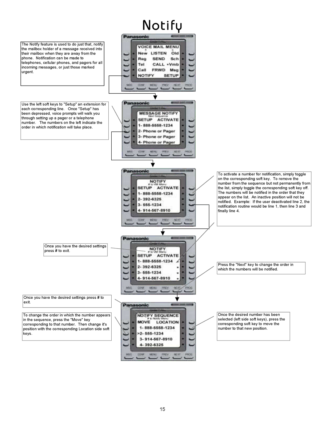 Panasonic 8TUV manual Notify 