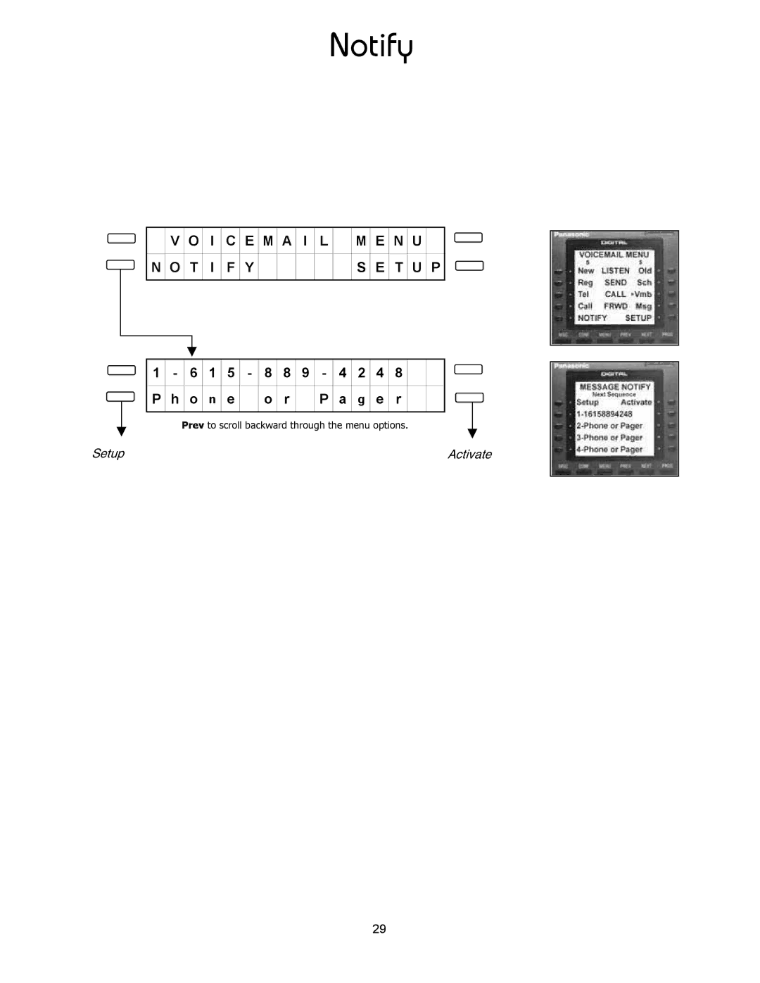 Panasonic 8TUV manual Notify 