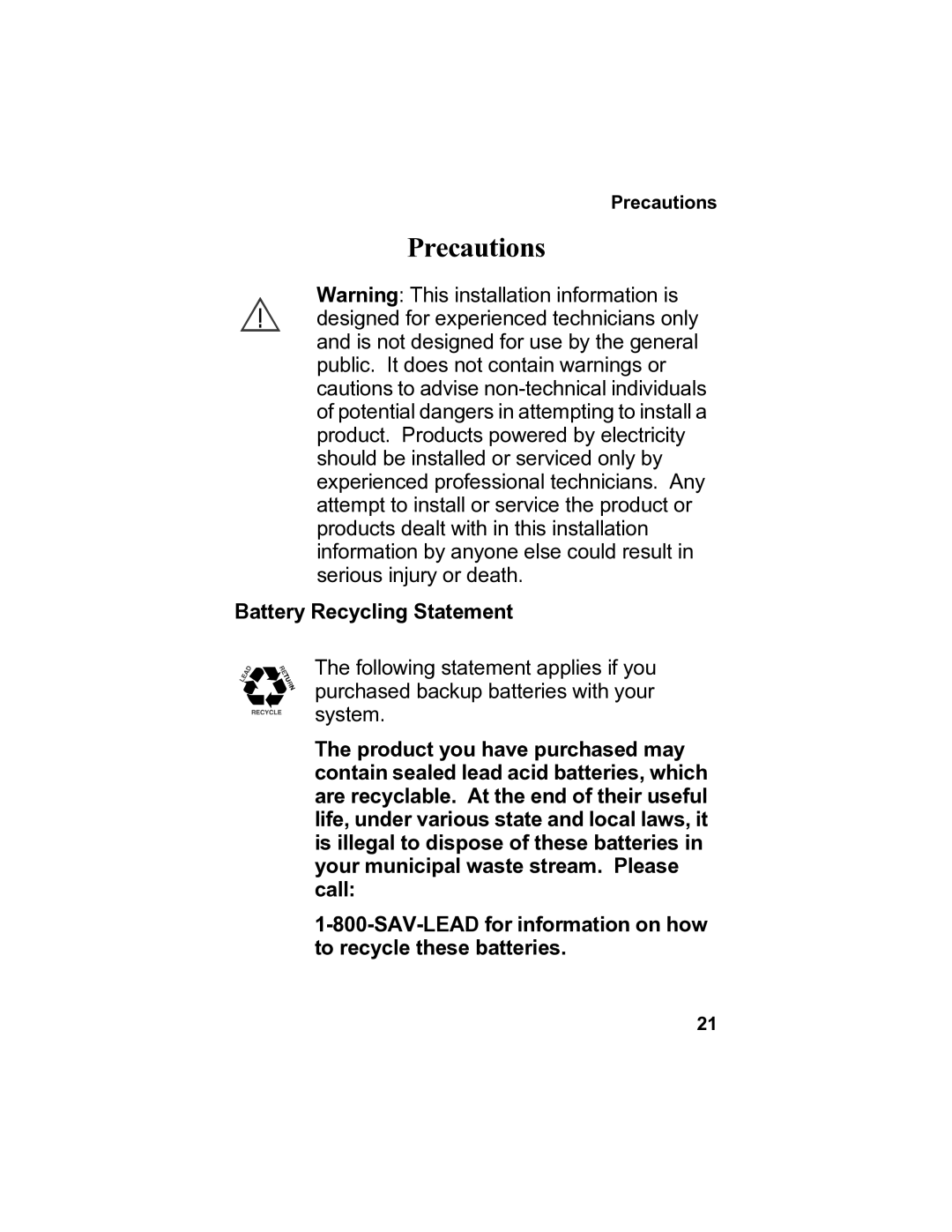 Panasonic 900 MHz manual Precautions 