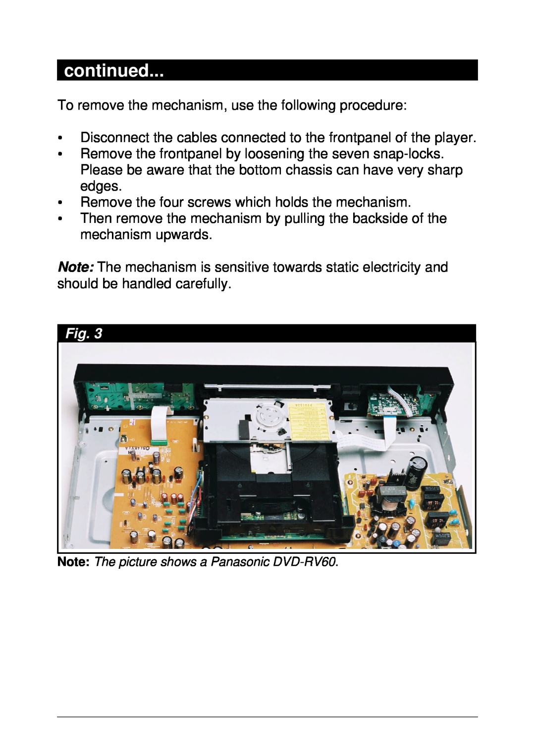 Panasonic 98RV1 installation manual continued 
