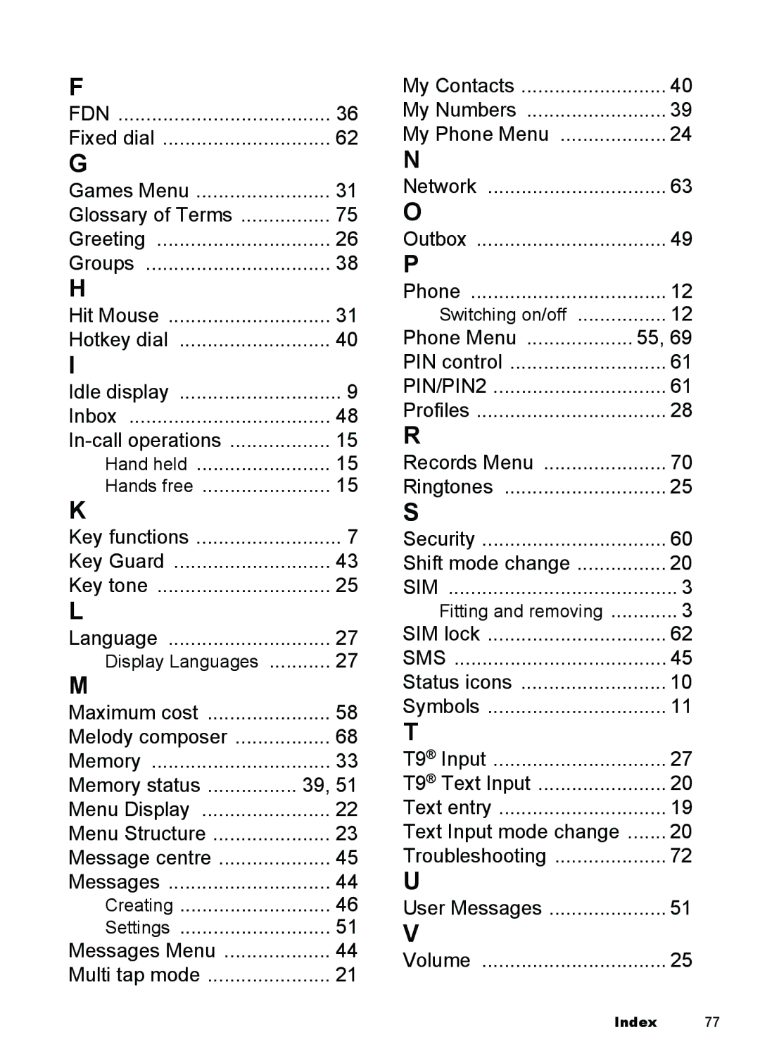 Panasonic A100, A101 manual Memory status 