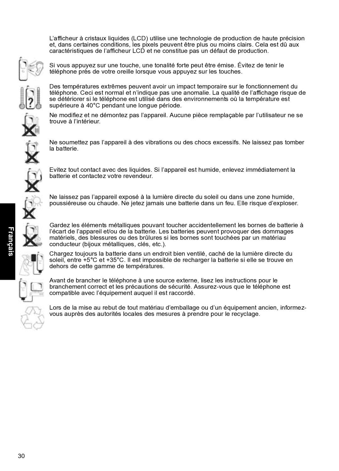 Panasonic A102 manual Français 