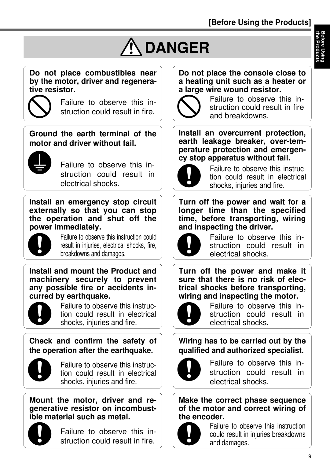 Panasonic A4P Series instruction manual Before Using the Products 