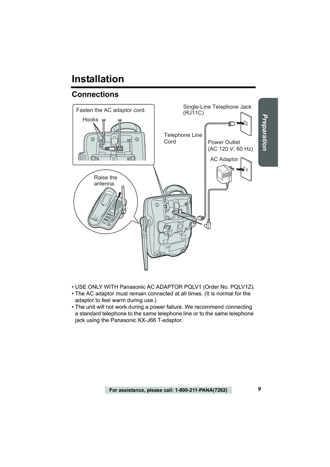 Panasonic Acr14CF.tmp manual Installation, Connections 