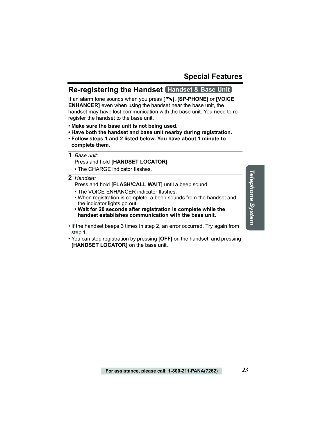 Panasonic Acr14CF.tmp manual Press and hold Handset Locator 