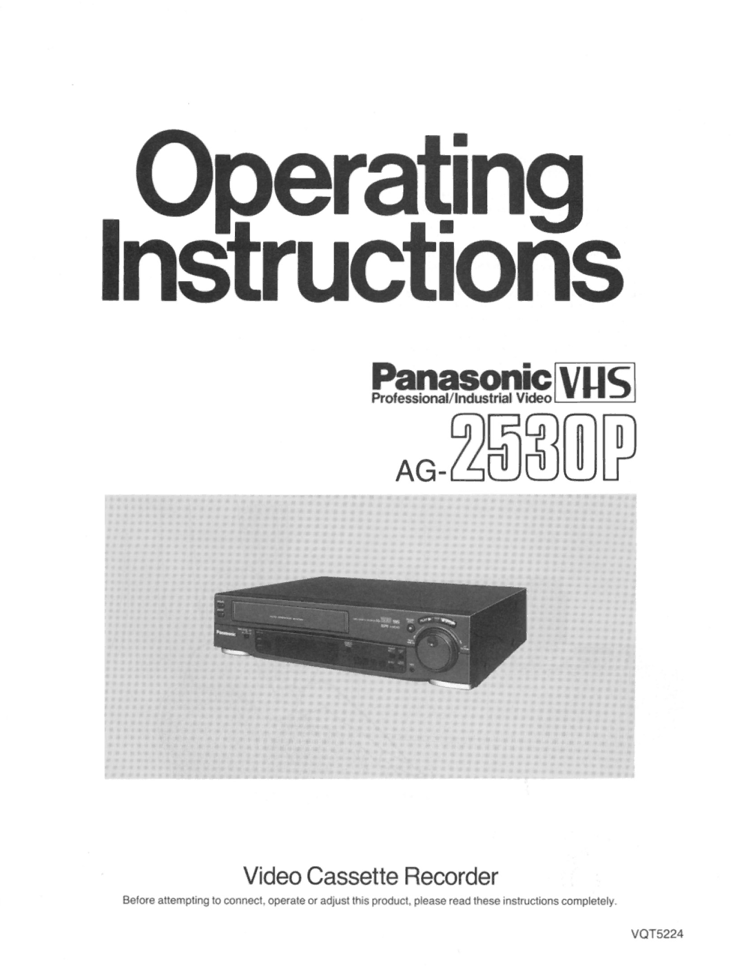 Panasonic AG-2530P manual 