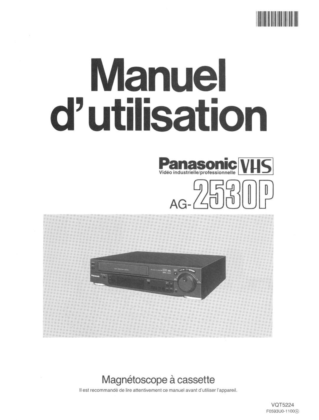 Panasonic AG-2530P manual 