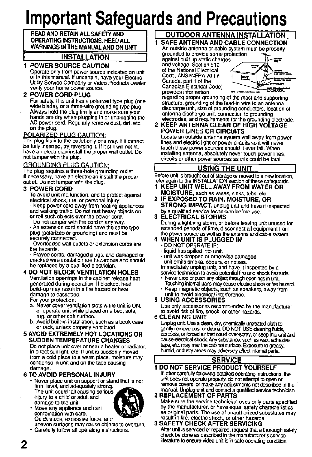 Panasonic AG-513E manual 