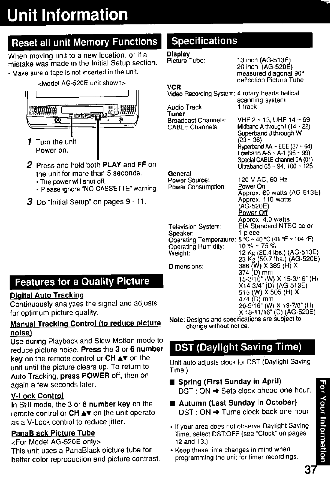 Panasonic AG-513E manual 