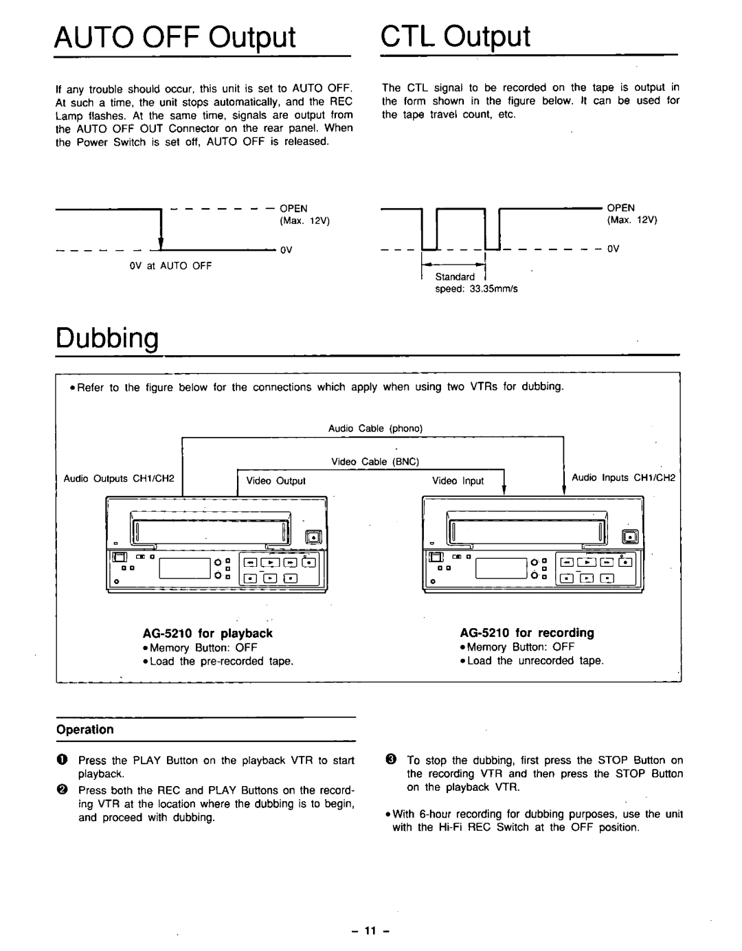 Panasonic AG-5210 manual 