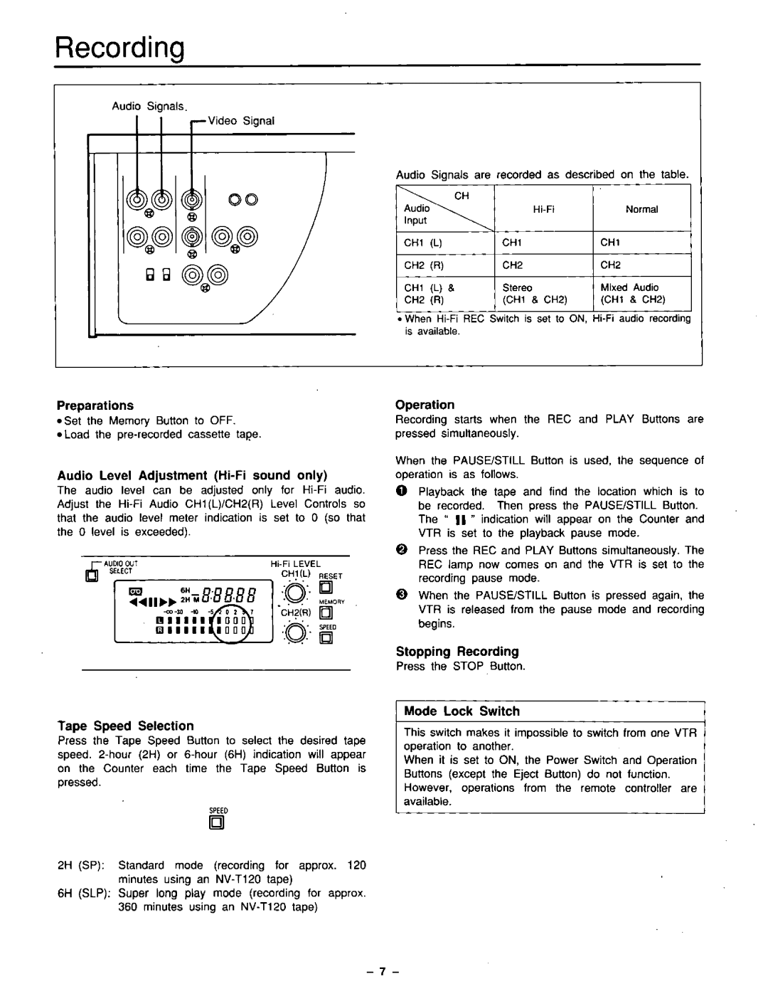 Panasonic AG-5210 manual 