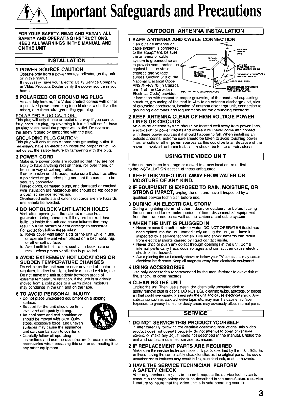 Panasonic AG-527D manual 