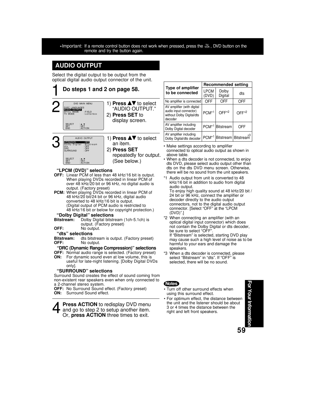 Panasonic AG 527DVDE manual Do steps 1 and 2 on, Repeatedly for output, See below 