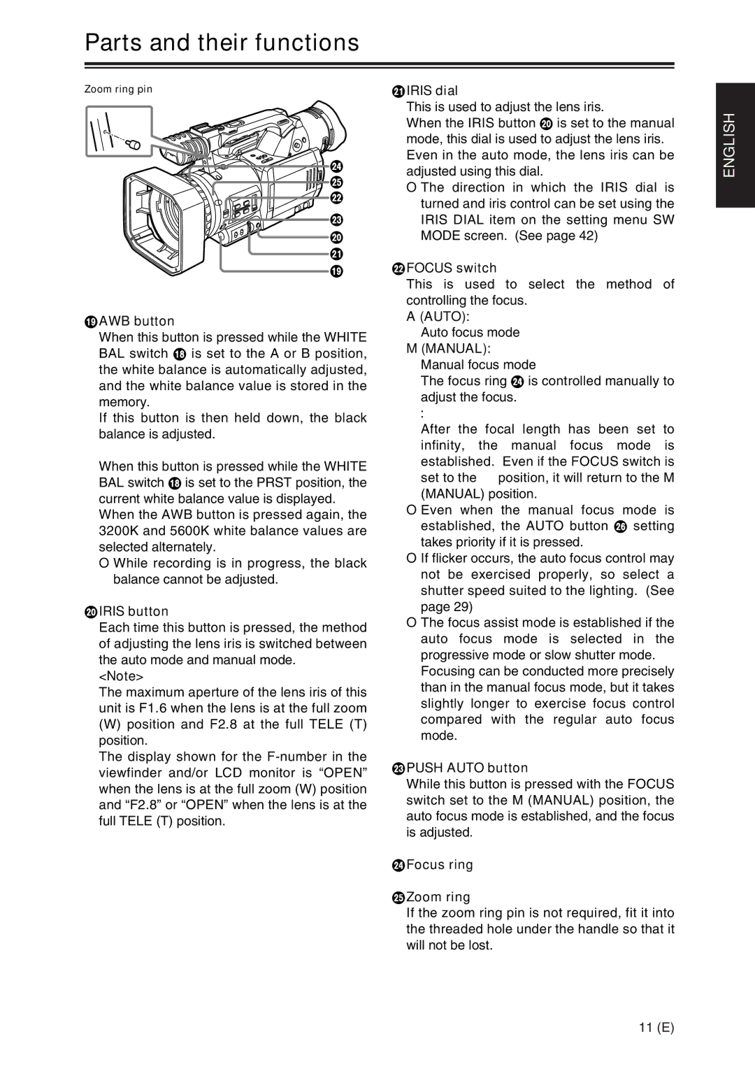 Panasonic AG-DVX100A manual Auto, Manual 