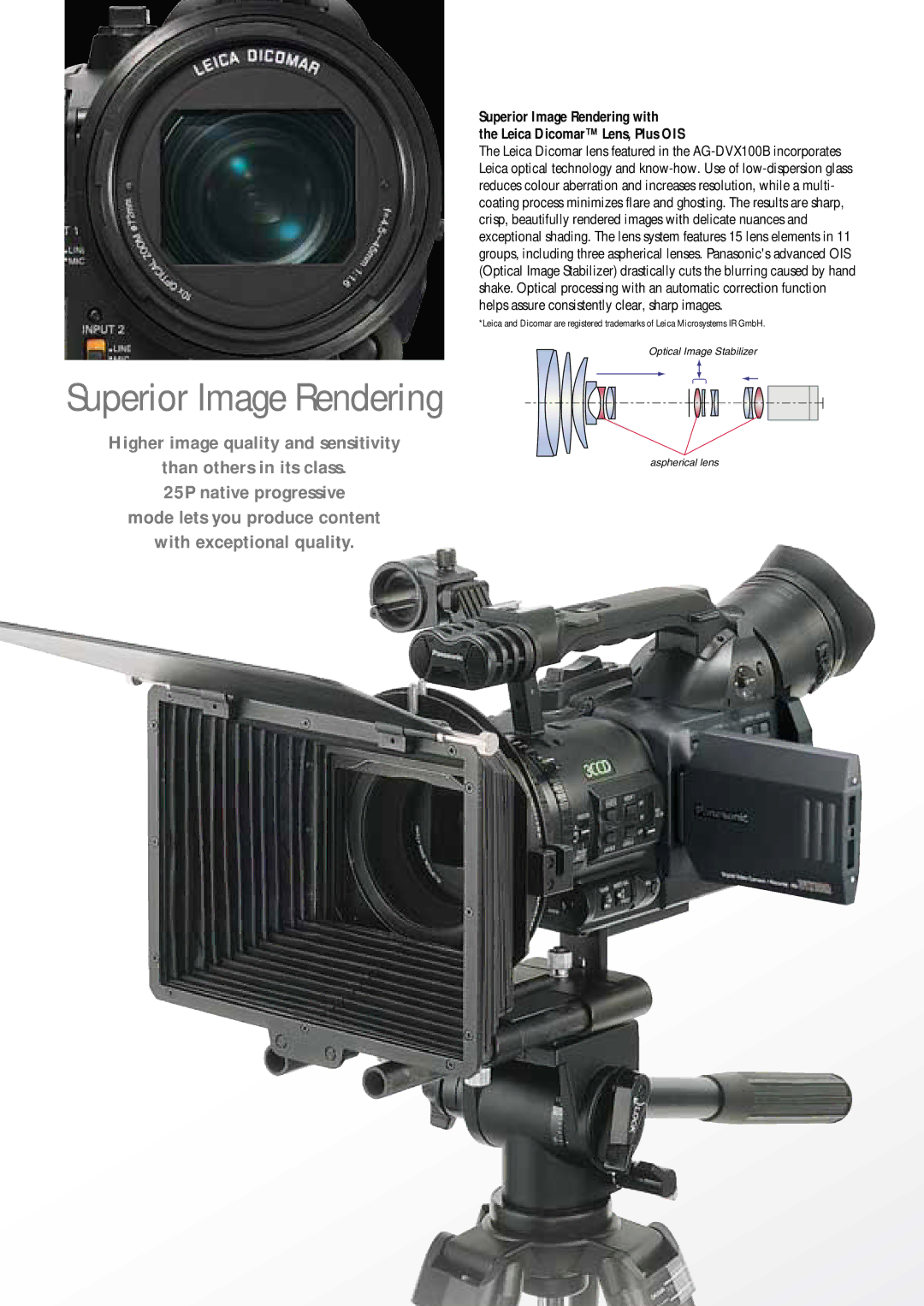 Panasonic AG-DVX100B manual Superior Image Rendering 