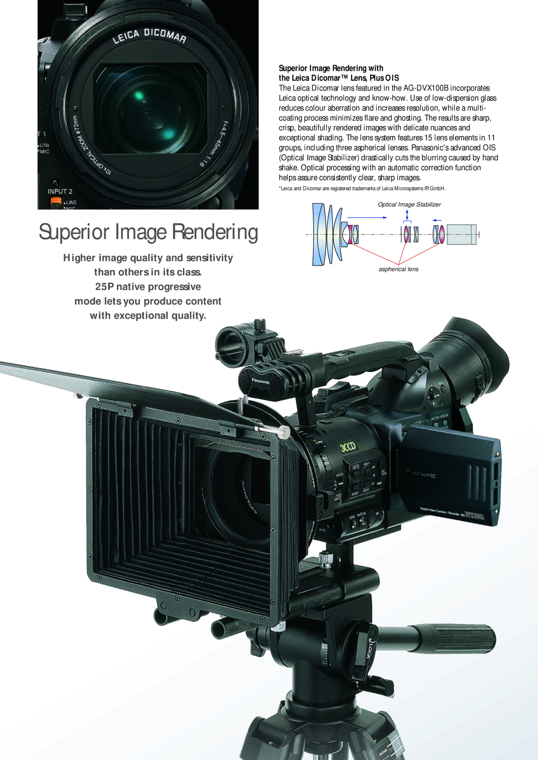 Panasonic AG-DVX100B manual Superior Image Rendering 