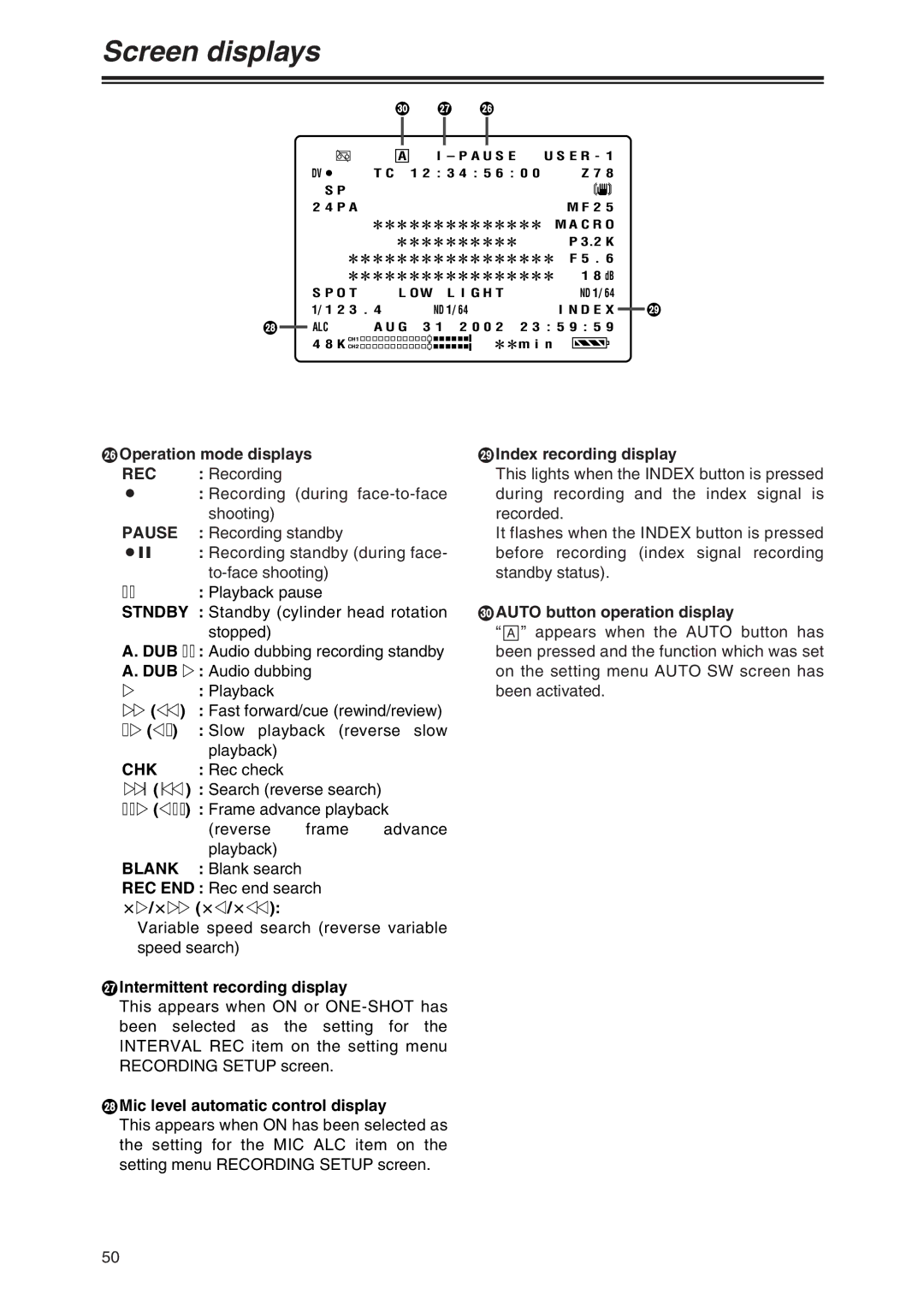 Panasonic AG-DVX100P manual Chk 