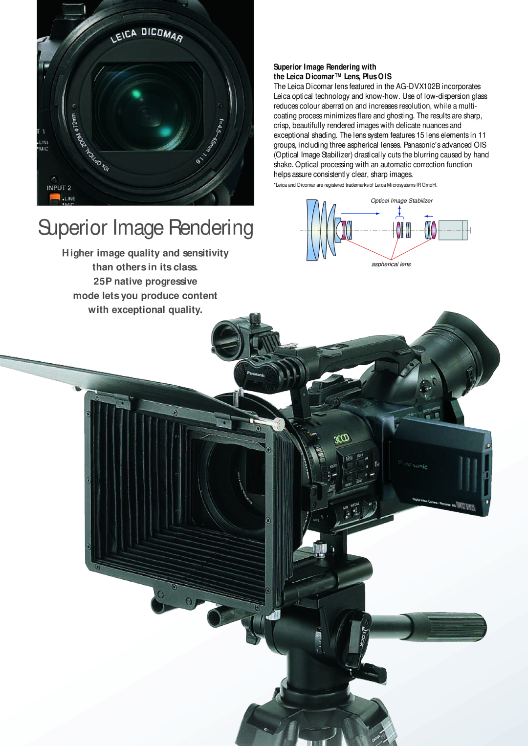 Panasonic AG-DVX102B manual Superior Image Rendering 