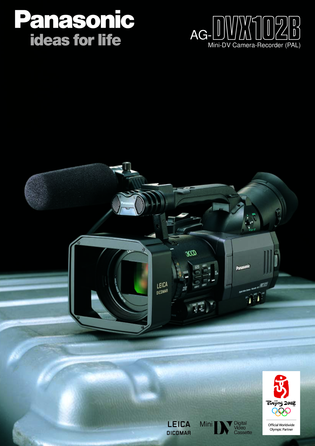 Panasonic AG-DVX102B manual Mini-DV Camera-Recorder PAL, Mini Digital Video Cassette 