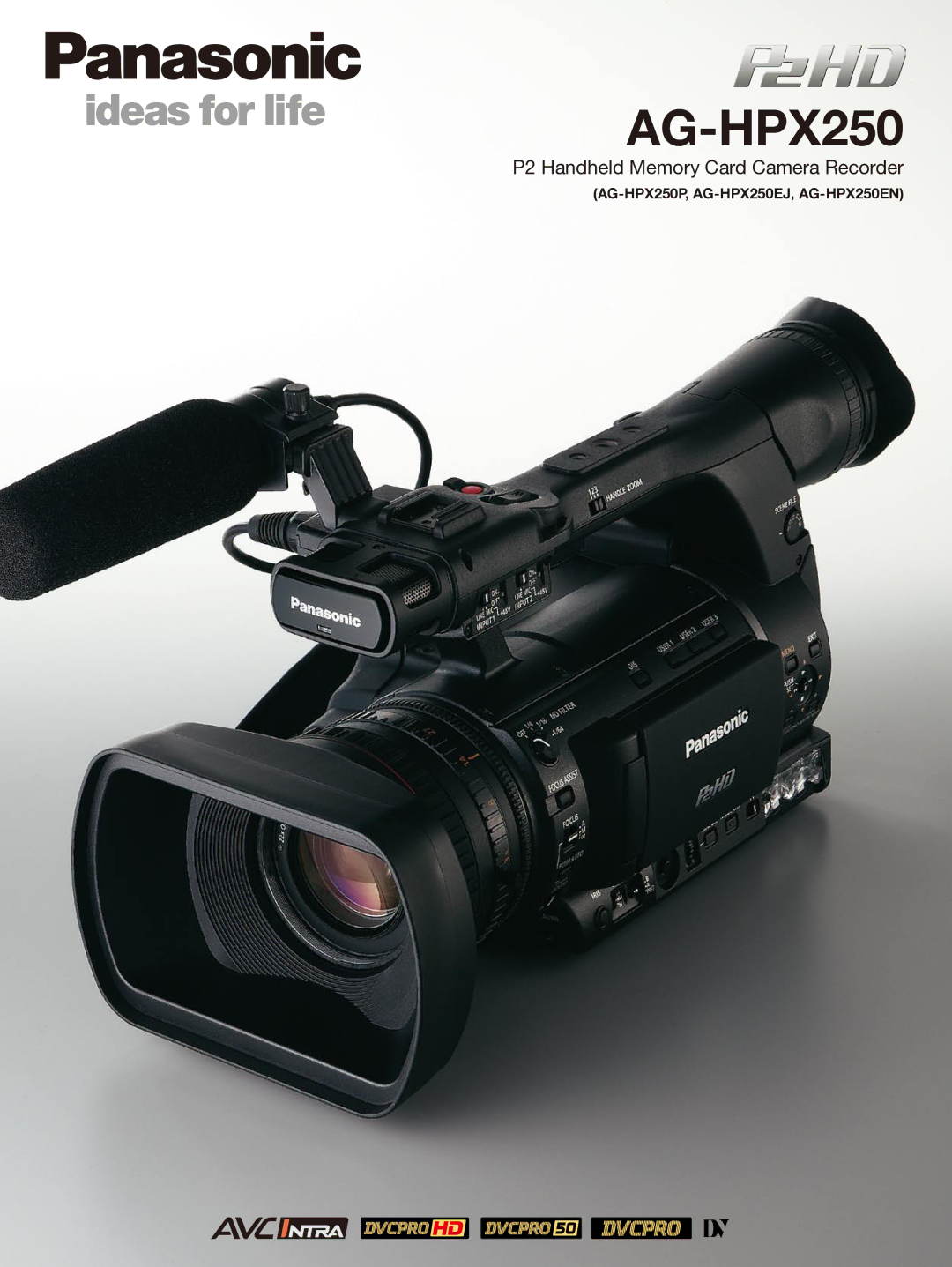 Panasonic AG-HPX250 manual 