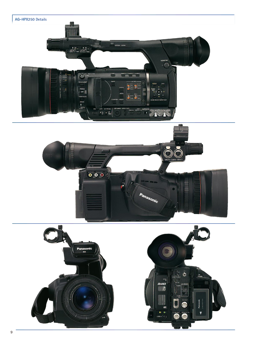 Panasonic manual AG-HPX250 Details 