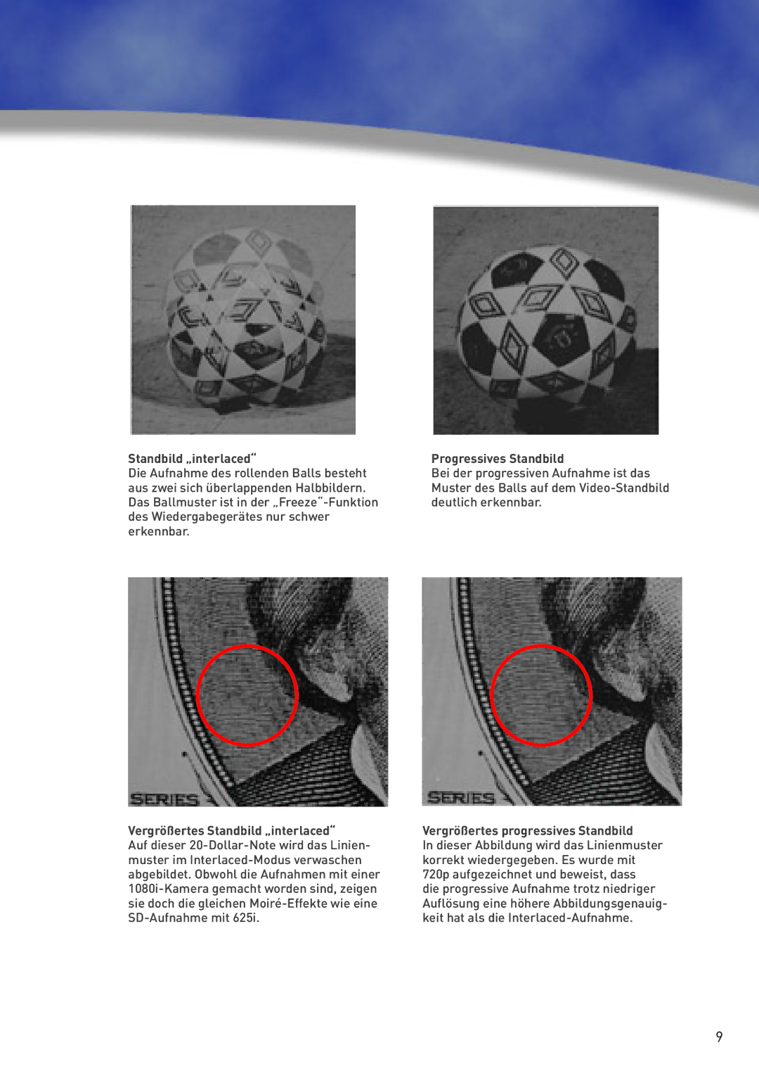 Panasonic AG-HVX200 manual Standbild „interlaced 