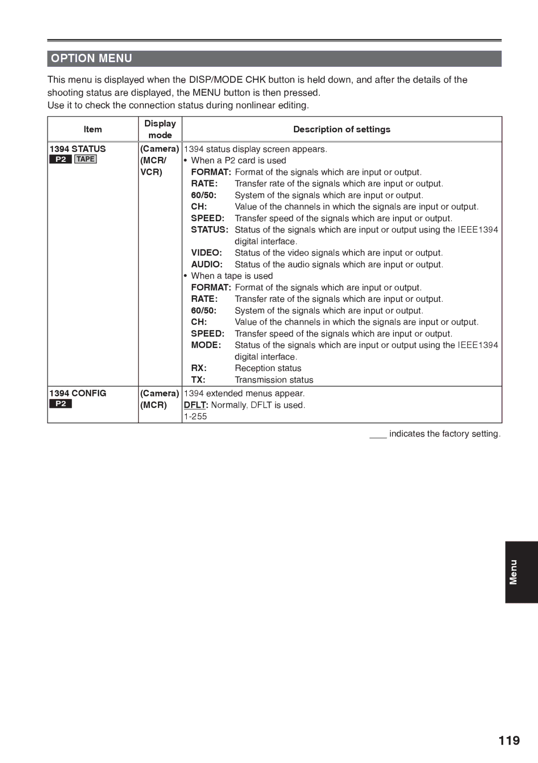 Panasonic AG-HVX200AP operating instructions 119 