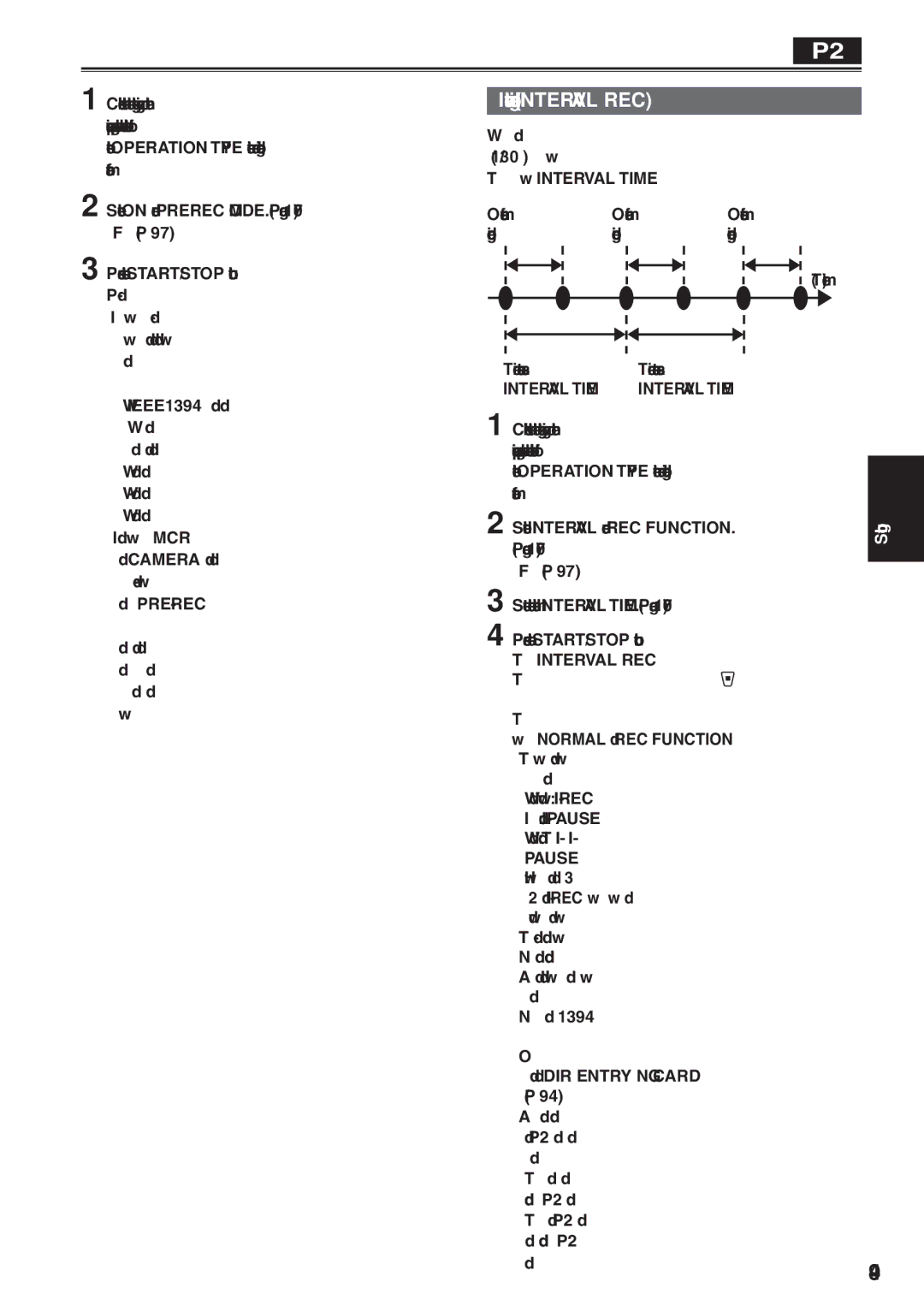 Panasonic AG-HVX200AP operating instructions Interval recording Interval REC, Interval Time Interval Time 