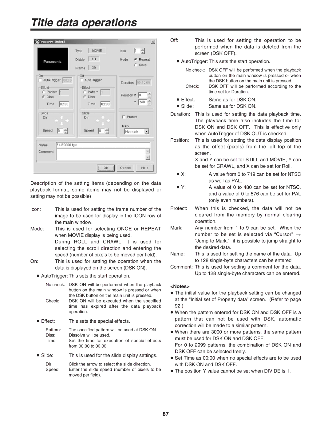 Panasonic AG-MX70 manual ≥ Effect 