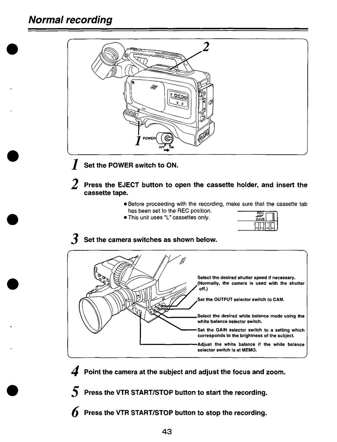 Panasonic AJ-D200P manual 