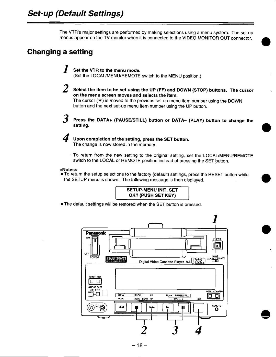 Panasonic AJ-D220 P manual 