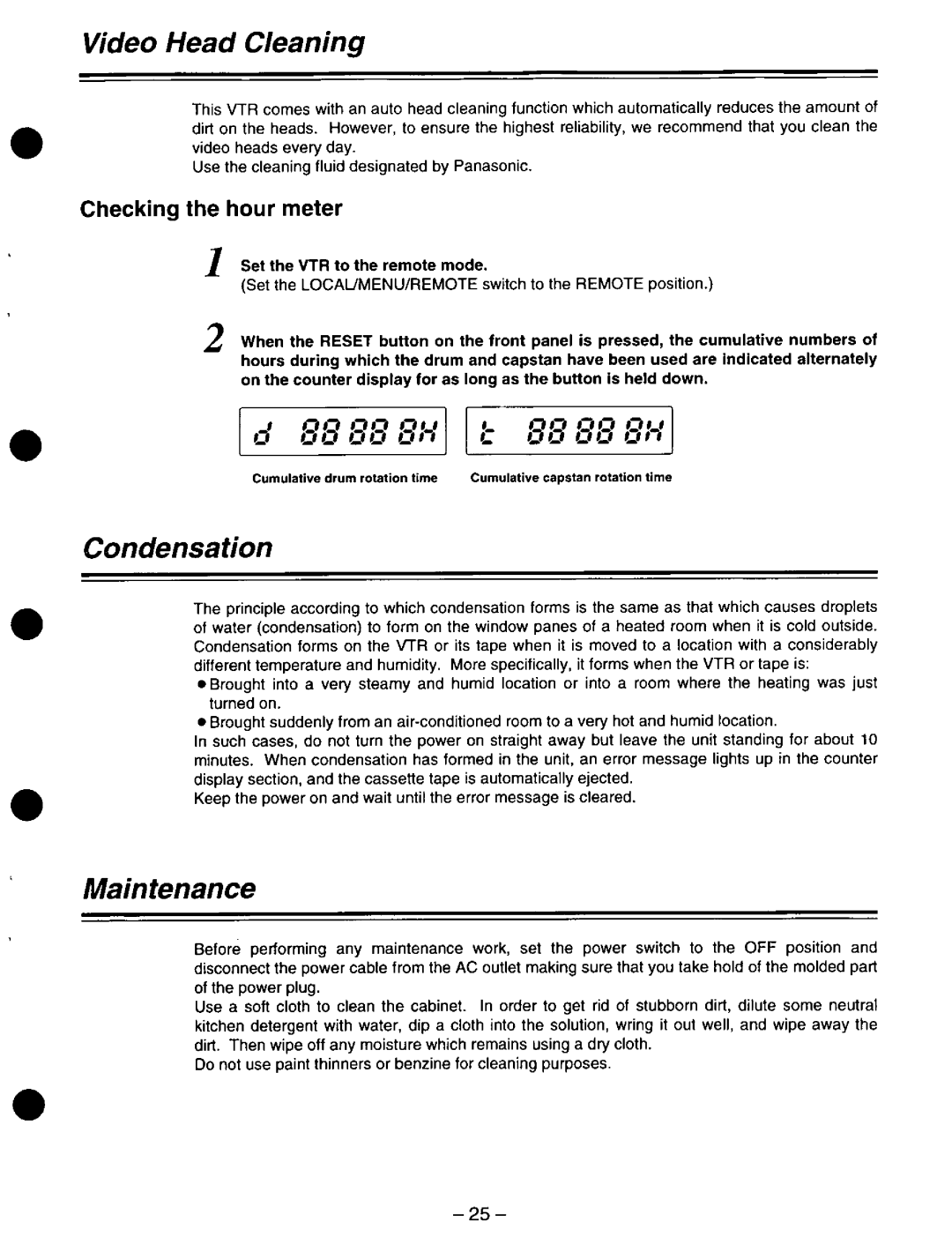 Panasonic AJ-D220 P manual 