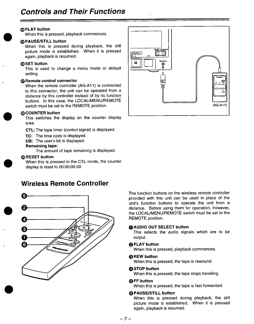 Panasonic AJ-D220 P manual 