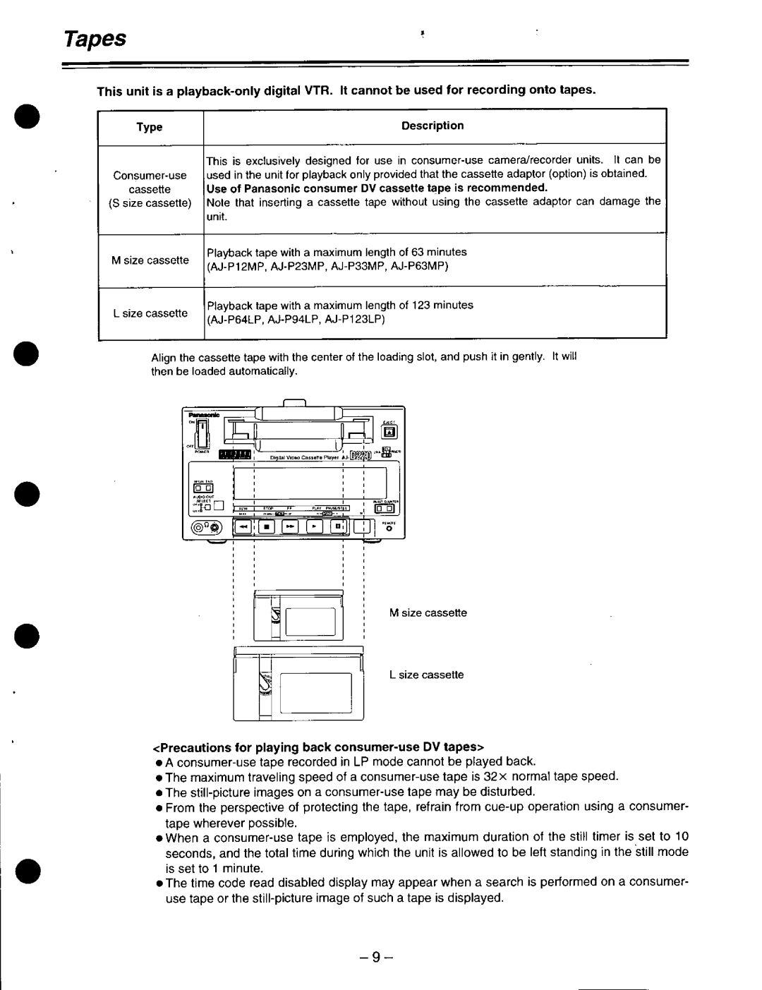 Panasonic AJ-D220 P manual 