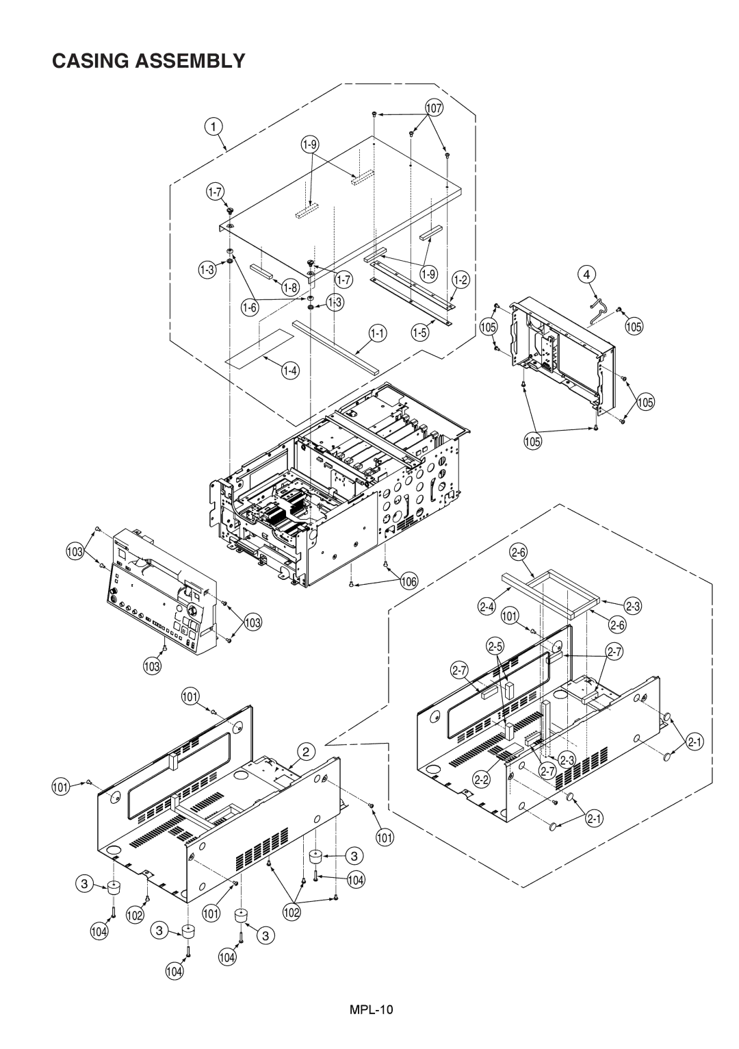 Panasonic AJ-D255MC, AJ-SD255PE manual Casing Assembly 