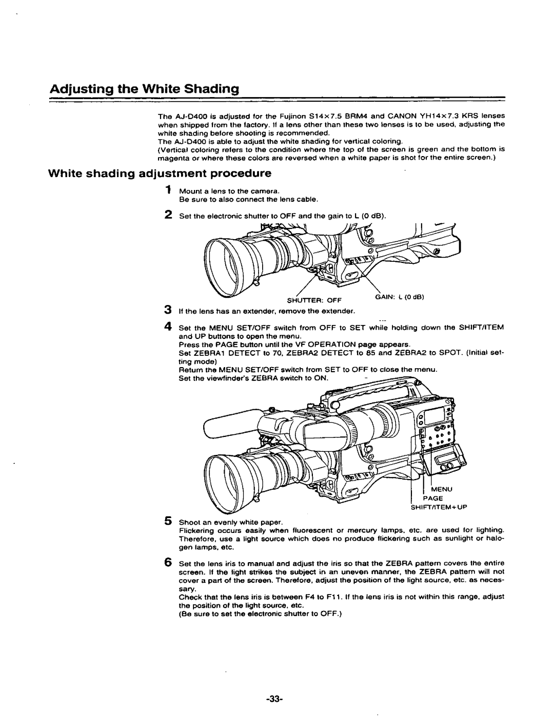 Panasonic AJ-D400P manual 