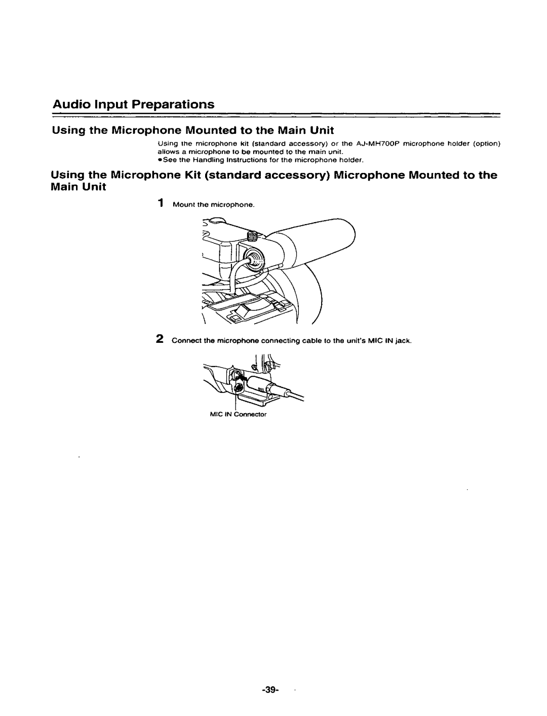 Panasonic AJ-D400P manual 