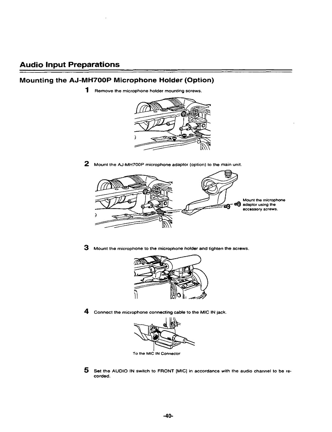 Panasonic AJ-D400P manual 