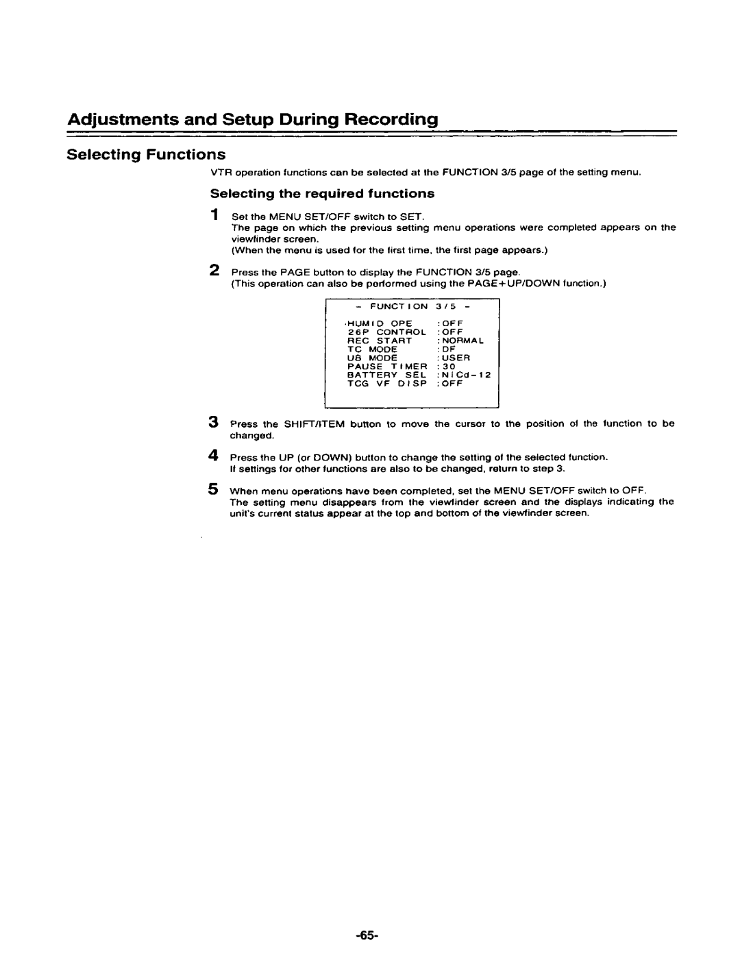 Panasonic AJ-D400P manual 