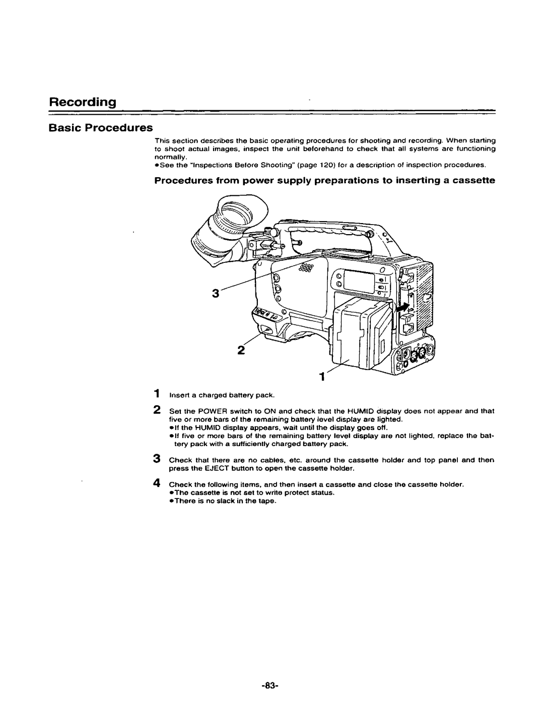 Panasonic AJ-D400P manual 