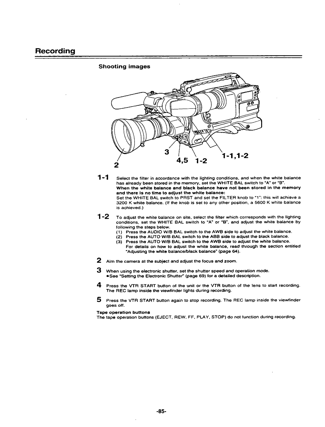 Panasonic AJ-D400P manual 