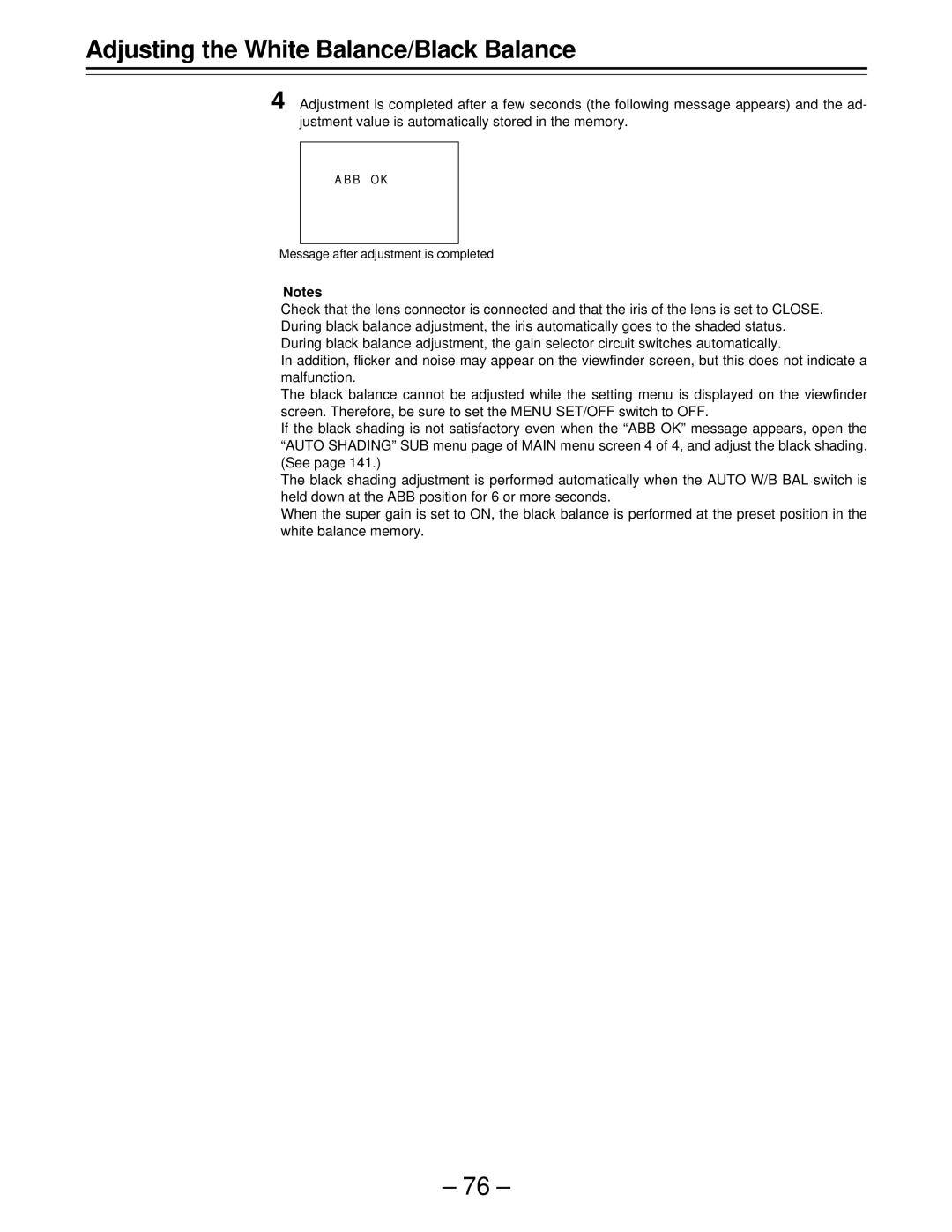 Panasonic AJ-D610WBp operating instructions B O K 