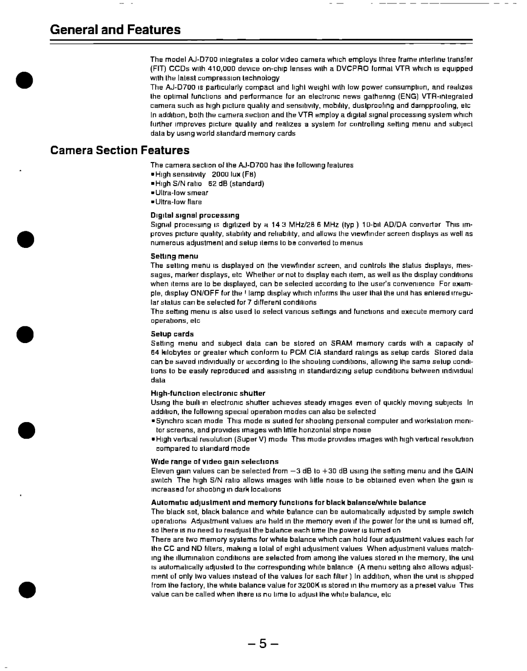 Panasonic AJ-D700P manual 