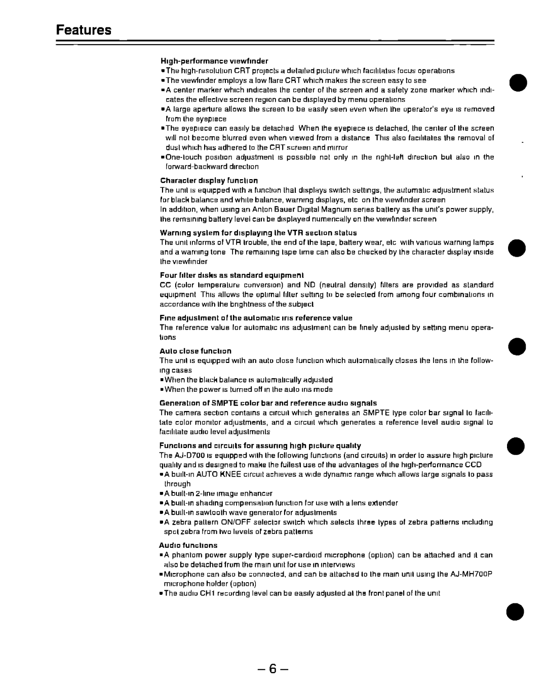 Panasonic AJ-D700P manual 