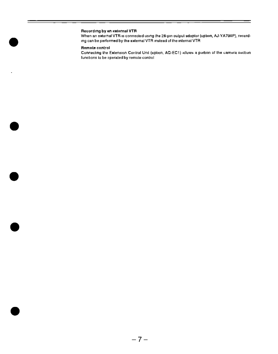 Panasonic AJ-D700P manual 