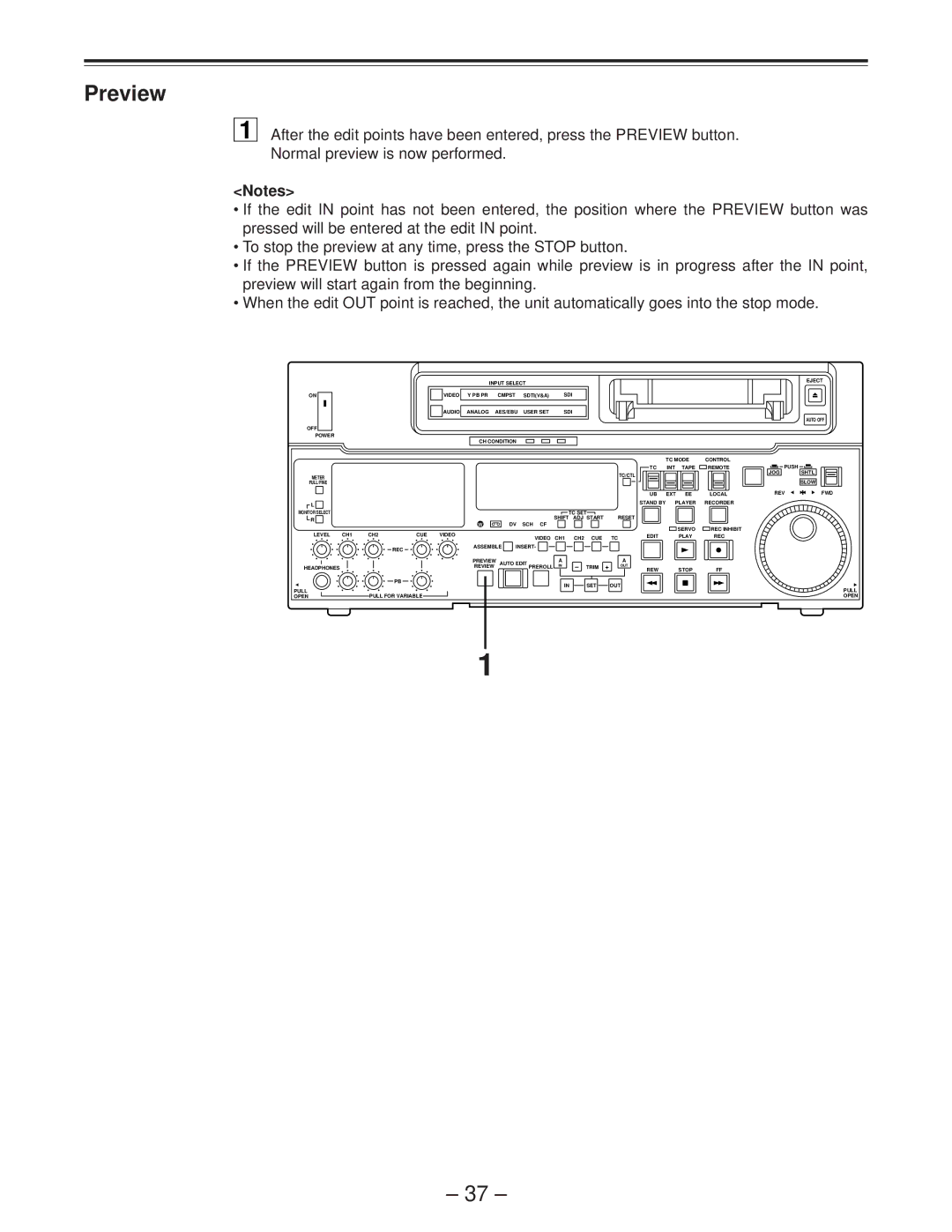 Panasonic AJ-D850P manual Preview 