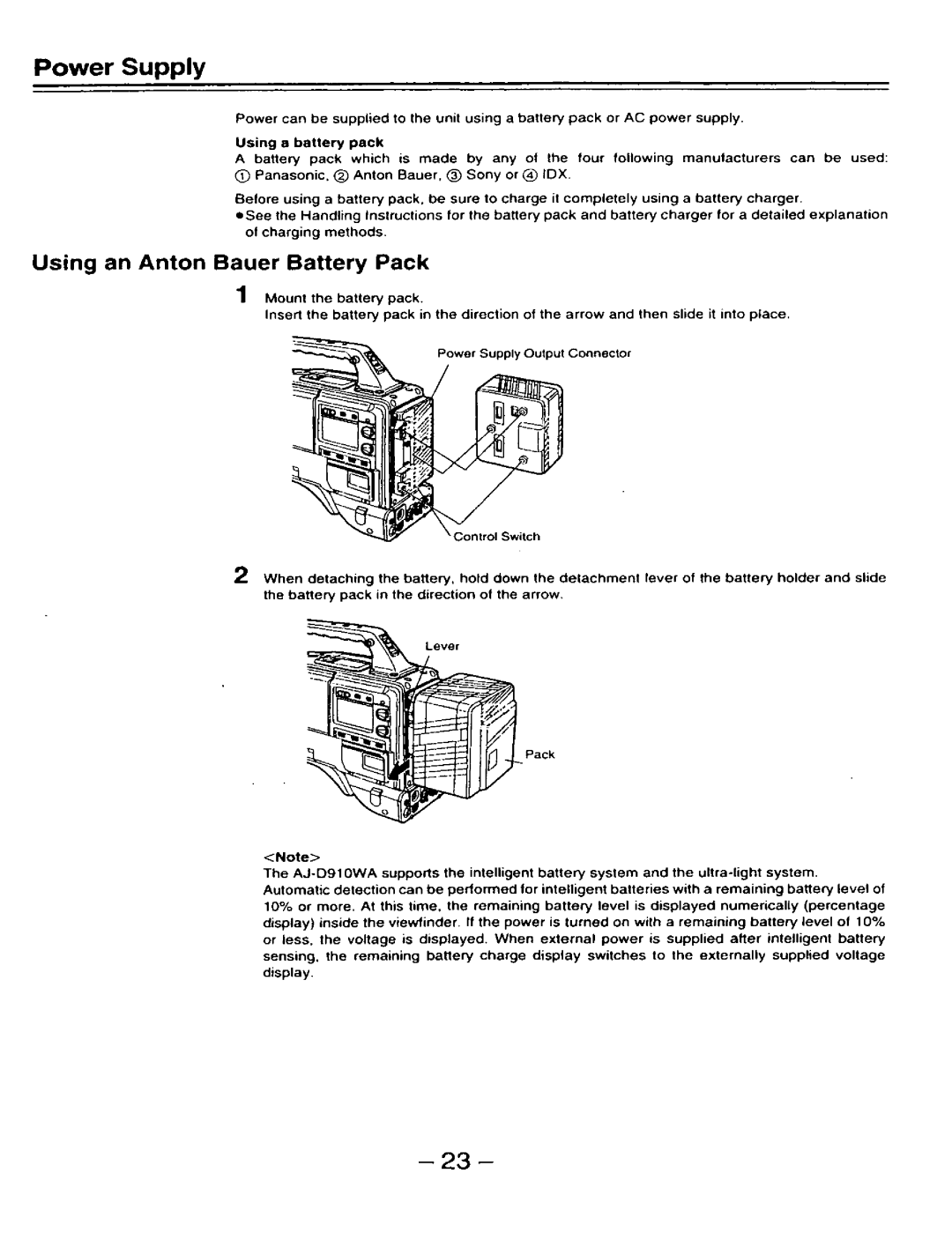 Panasonic AJ-D910WAP/E manual 